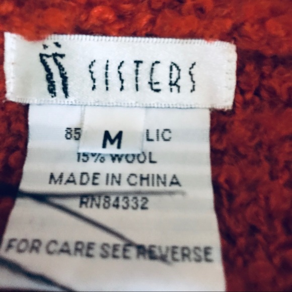 SISTERS Sweater with Feathery Trim Around Neckline - Picture 3 of 3